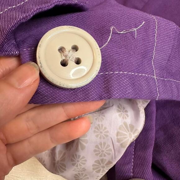 H&M Purple Button Up Long Jacket - Picture 5 of 8